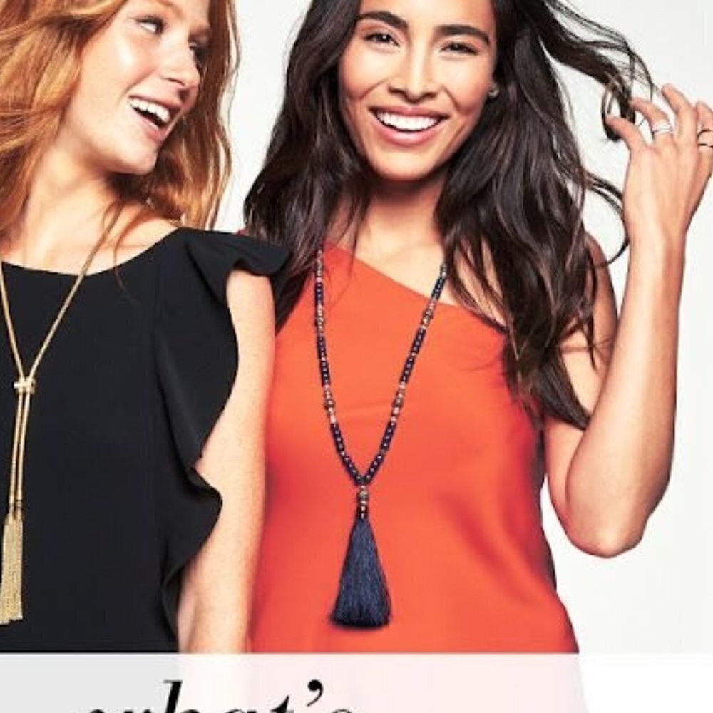 Stella & Dot Trove Tassel Navy Blue Necklace
